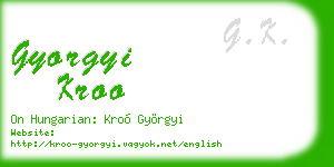 gyorgyi kroo business card