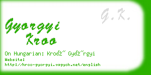 gyorgyi kroo business card